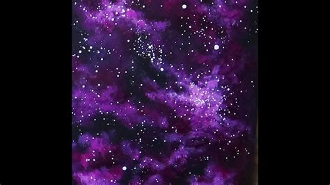 EASY Acrylic Painting Magenta Nebula Time Lapse - YouTube