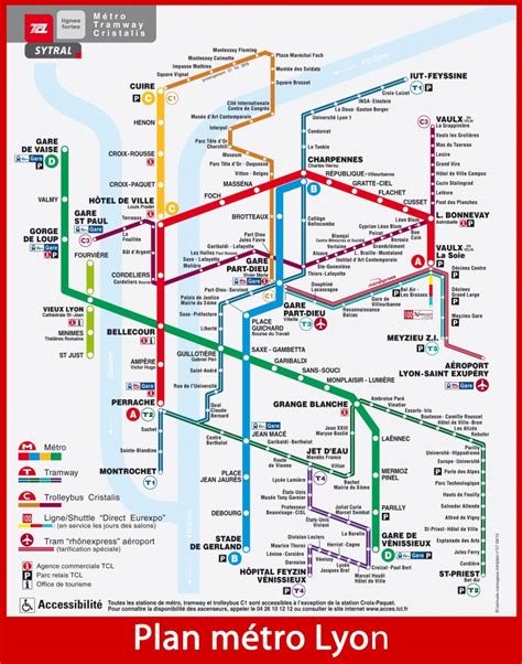 Plan Métro Tram Lyon