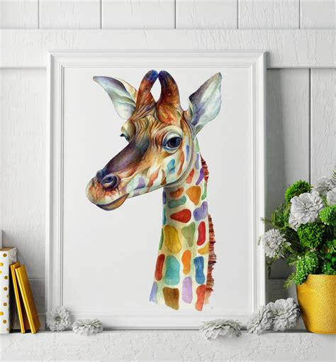 Giraffe Wall Art Nursery Giraffe Nursery PictureSafari | Etsy