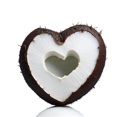 Premium AI Image | A coconut with a heart in the middle of it