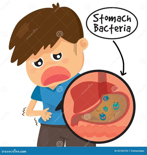 Child's Stomach Ache Stock Illustration - Image: 42102752