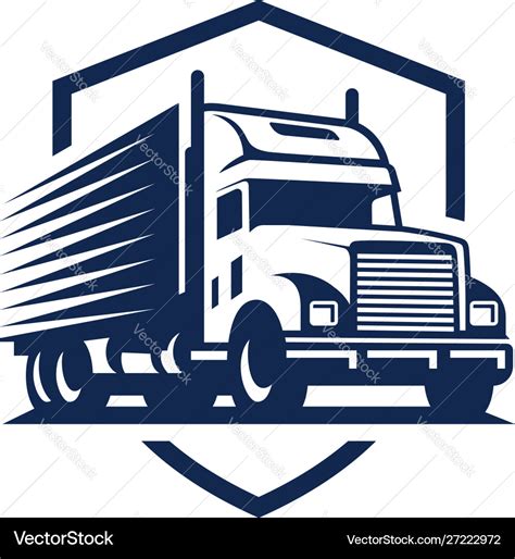 Truck logo design template Royalty Free Vector Image