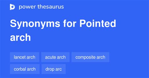 Pointed Arch synonyms - 58 Words and Phrases for Pointed Arch