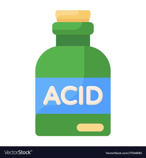 Acid bottle Royalty Free Vector Image - VectorStock