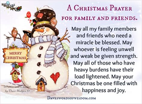 Daveswordsofwisdom.com: A Christmas Prayer for Family & Friends.