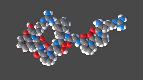 3D Bradykinin Molecular Structure - Space filling model