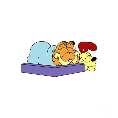 Garfield and Odie Sleep Drawing by Geraldine T Somerville - Fine Art America