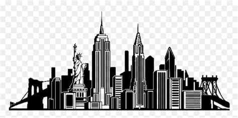 New York City Skyline Wall Decal Silhouette - New York City Skyline Silhouette Transparent, HD ...