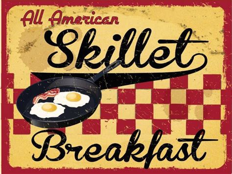 Skillet Breakfast Metal Sign - American Collectibles