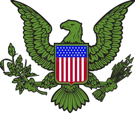 American Eagle Freedom Symbol Stock Illustration - Illustration of ...