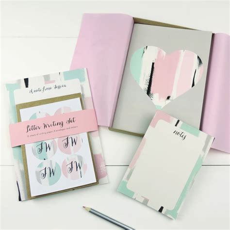 personalised stationery gift set : heart by elle jane designs | notonthehighstreet.com