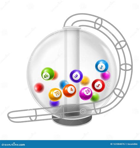 Lottery Machine with Balls Inside. Stock Vector - Illustration of gambling, chance: 161084076