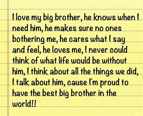 I Love My Big Brother Quotes. QuotesGram