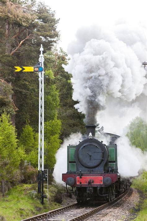 Steam Train, Strathspey Railway, Highlands, Scotland Stock Image - Image of locomotive, outdoors ...