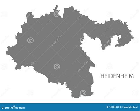 Heidenheim County Map of Baden Wuerttemberg Germany Stock Vector - Illustration of simple ...