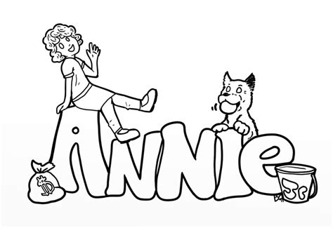 annie musical coloring pages - Clip Art Library