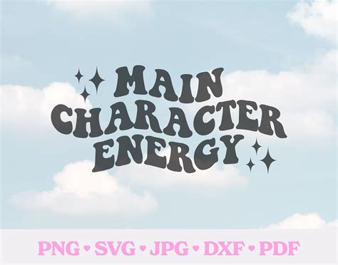 Main Character Energy SVG Wavy Text Tiktok Positivity Star - Etsy Australia