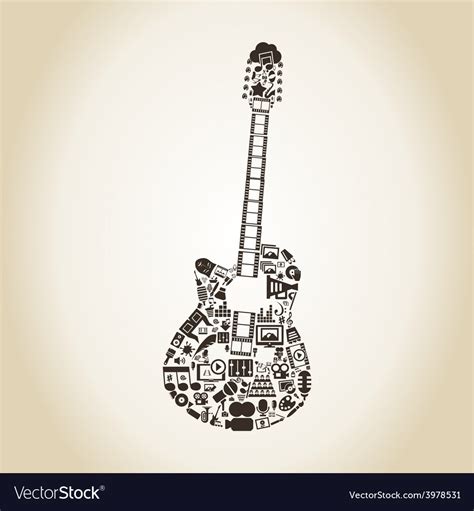 Guitar art Royalty Free Vector Image - VectorStock