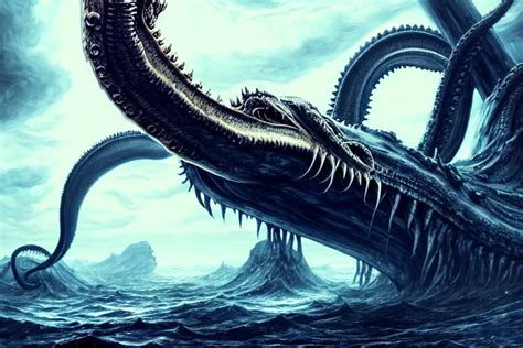 the leviathan vs. the kraken, ultra realistic, concept | Stable Diffusion