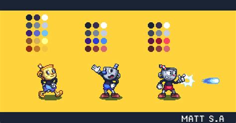 Cuphead Undertale Sprite Pixel Art Maker Images