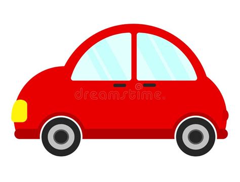 Red Cartoon Car Flat Vector Illustration Icon Design Png Stock Vector - Illustration of child ...