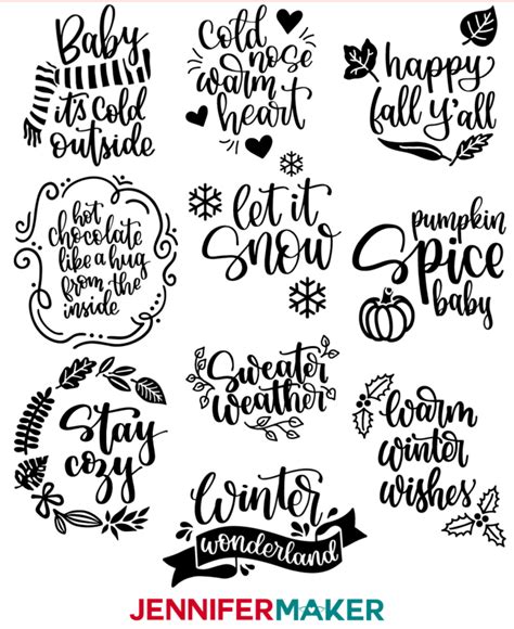 DIY Vinyl Decals for Tumblers: Cozy Fall & Winter Sayings! - Jennifer Maker