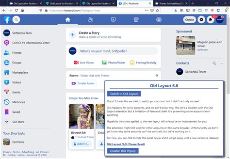 Old Layout for Facebook for Firefox 7.1 - Download, Review, Screenshots