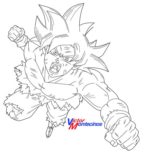 Ultra Instinct Goku (Lineart) by VictorMontecinos on DeviantArt