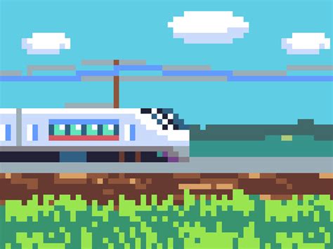 Train by Jeremy Brown on Dribbble | Pixel art, Aesthetic pixel art, Pixel wallpaper