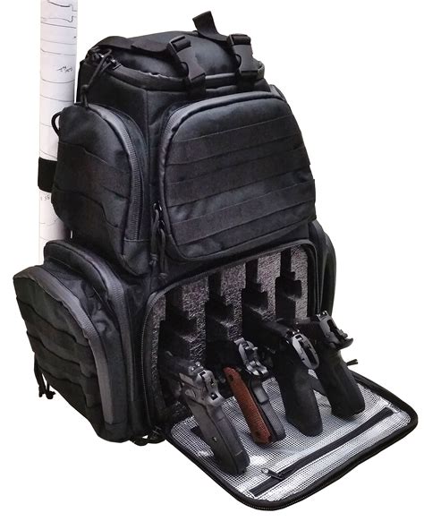 Gun Range Backpack Tactical Shooting Bag Pistol 1911 Handgun Firearm ...