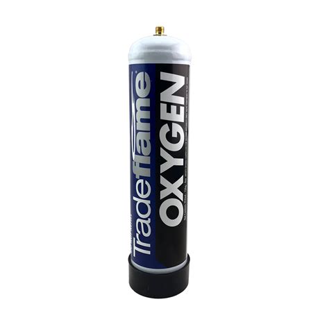 1 x 1 Litre Disposable Gas Bottle - OXYGEN - 10mm Thread