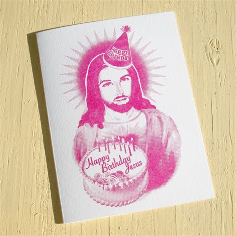 Happy Birthday Jesus Letterpress Christmas Card - Etsy