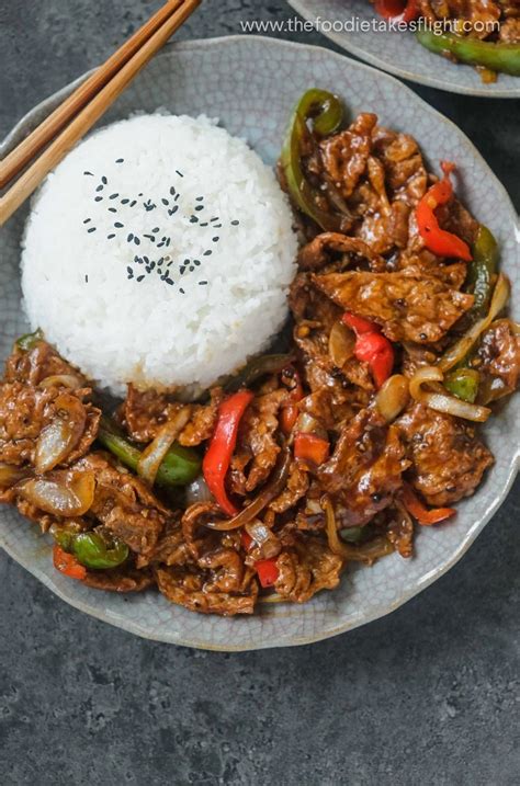 Garlic Pepper “Beef” Stir-Fry, Chinese-Style (Vegan) - The Foodie Takes Flight