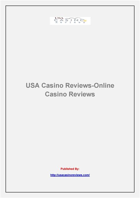 Usa casino reviews online casino reviews by pedunclepen - Issuu