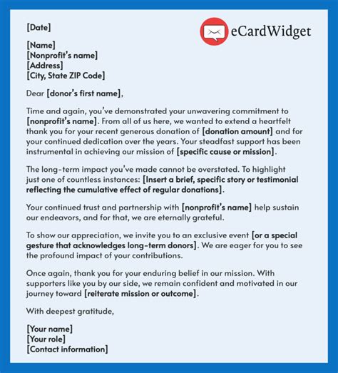 Scholarship Donor Thank You Letter Template - Infoupdate.org