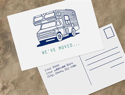 MOVING ANNOUNCEMENT Postcard. Custom Made Moving Card. Just Moved Relocation Card. New Address ...