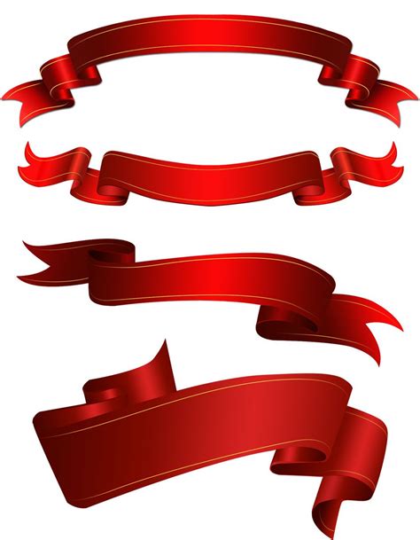 Free PSD Red Ribbons Check more at https://www.bazaardesigns.com/free-ribbon-banner/ | Red ...