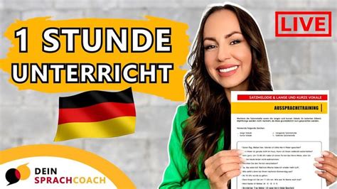 Lerne 1 STUNDE DEUTSCH mit mir🇩🇪 (Aussprache | besser Deutsch sprechen ...