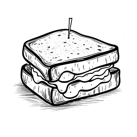 Grilled Cheese Sandwich coloring page – Coloring corner
