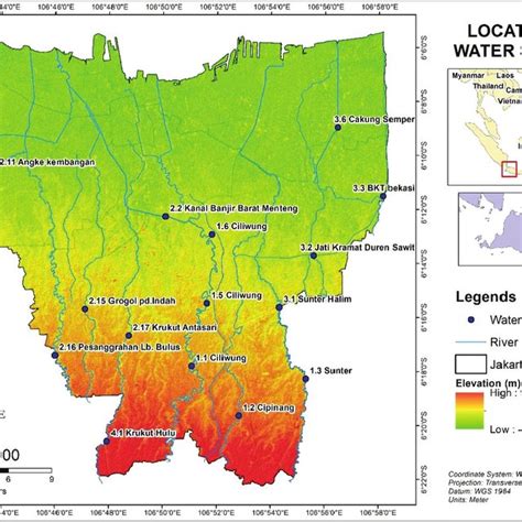 Flood impact map of Jakarta in January 2020. | Download Scientific Diagram