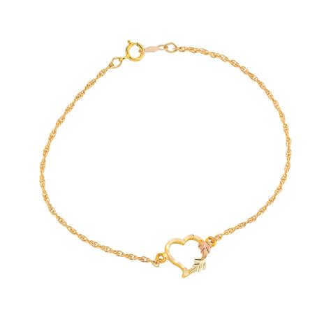 Black Hills Gold Heart Bracelet - G 839