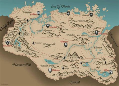 Skyrim Map - Over 25 Different Maps of Skyrim to Map Out Your Journey | Skyrim map, Elder ...