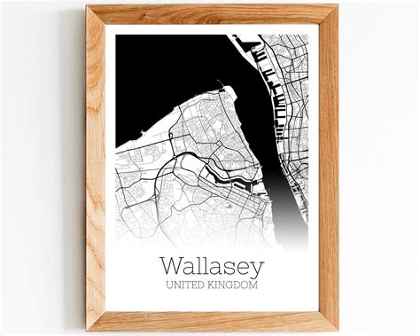 Wallasey Map INSTANT DOWNLOAD Wallasey United Kingdom City | Etsy