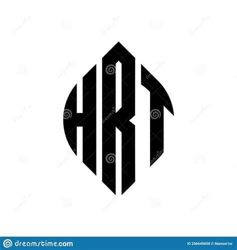 HRT Circle Letter Logo Design With Circle And Ellipse Shape. HRT Ellipse Letters With ...