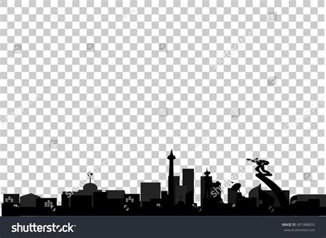 Town Silhouette Stock Vector Illustration 401988655 : Shutterstock