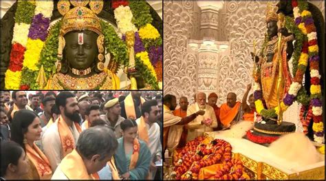 Jai Shri Ram: Ram Lalla's idol consecrated at Ayodhya;PM Modi performs ...