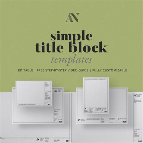 Simple Title Block Templates - A2 / A3 / A4 + 8.5x11 / 11x17 / 18x24 / – Audrey Noakes Shop