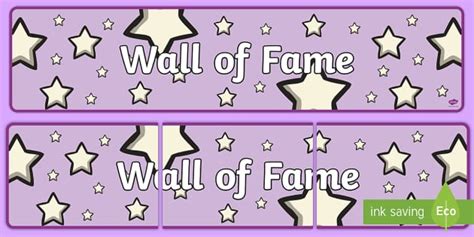 👉 Wall of Fame Display Banner (teacher made) - Twinkl