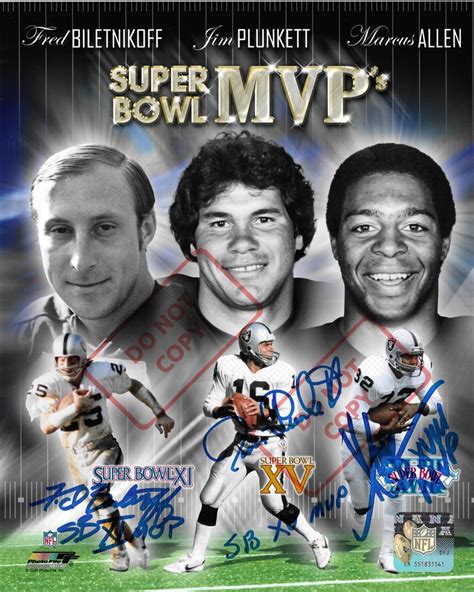 Oakland Raiders and Los Angeles Raiders super Bowl Mvps Autographed ...