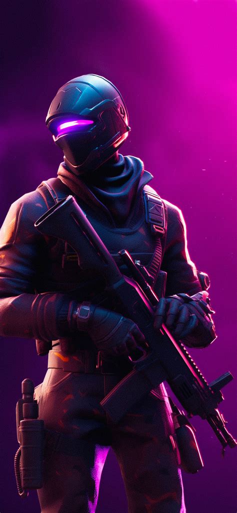 Futuristic Soldier Fortnite Purple Wallpaper - Cool Fortnite Walls 🟣